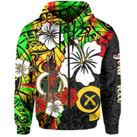 Custom Vanuatu Hoodie Polynesia Tie Dye Hibiscus Flowers LT13 - Polynesian Pride