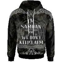 Samoa Hoodie Keep Calm Style White Patterns Unisex White - Polynesian Pride