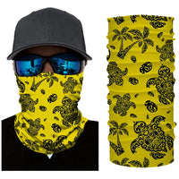 Hawaii Bandana Polynesian Turtle Palm And Sea Pebbles Yellow - Polynesian Pride