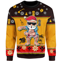 Hawaii Christmas Sweatshirt - Santa Claus Polynesian Tattoo - Polynesian Pride