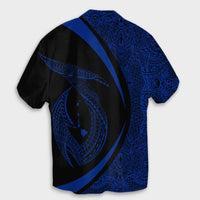 Hawaii Fish Hook Polynesian Hawaiian Shirt - Circle Style Blue - AH - Polynesian Pride