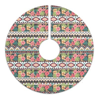 Hawaii Hibiscus Ethnic Mix Tropical Flower Tree Skirt - Polynesian Pride