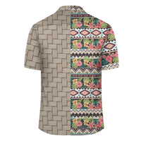 Hawaii Hibiscus Ethnic Mix Tropical Flower Lauhala Moiety Hawaiian Shirt - Polynesian Pride