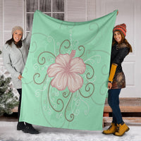 Hawaii Hibiscus Pastel Premium Blankets - AH - Polynesian Pride