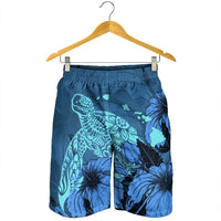 Hawaii Hibiscus Turtle Men's Shorts - AH - Polynesian Pride
