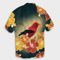 Hawaii Honeycreeper Hibiscus Hawaiian Shirt - AH - Polynesian Pride