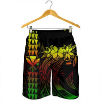 Hawaii Map Kanaka Polynesian Hula Girl Men's Shorts Reggae - AH - J5C - Polynesian Pride