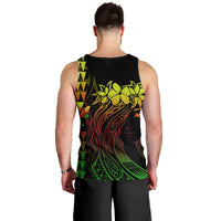 Hawaii Map Kanaka Polynesian Hula Girl Tank Top Reggae - AH - J5R - Polynesian Pride