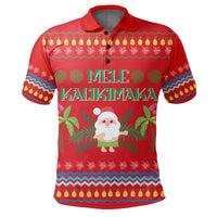 Hawaii Mele Kalikimaka Pattern Christmas Hawaiian Polo Shirt Pon Style - Polynesian Pride