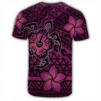 Hawaii Mix Polynesian Turtle Plumeria T Shirt Nick Style Pink - Polynesian Pride