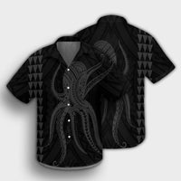 Hawaii Octopus KaKau Polynesian Hawaiian Shirt - Gray - AH - Polynesian Pride