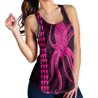 Hawaii Octopus KaKau Polynesian Racerback Tank - Pink - AH - Polynesian Pride