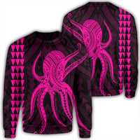 Hawaii Octopus KaKau Polynesian Sweatshirt - Pink - AH Unisex Black - Polynesian Pride