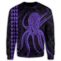 Hawaii Octopus KaKau Polynesian Sweatshirt - Purple - AH - Polynesian Pride