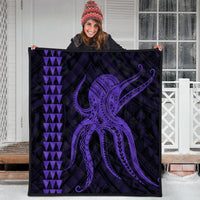 Hawaii Octopus KaKau Polynesian Premium Quilts - Purple - AH - Polynesian Pride