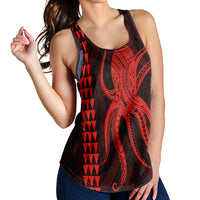 Hawaii Octopus KaKau Polynesian Racerback Tank - Red - AH - Polynesian Pride