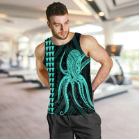 Hawaii Octopus KaKau Polynesian Tank Top - Turquoise - AH - Polynesian Pride