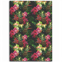 Hawaii Palm Leaves Pineapples Jungle Leaf Area Rug - AH Luxurious - Polynesian Pride