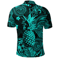 Hawaii Pineapple Polynesian Polo Shirt Unique Style Turquoise LT8 - Polynesian Pride