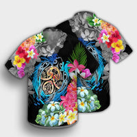 Hawaii Plumeria Hibiscus Wave Turtle Hawaiian Shirt - AH - Polynesian Pride