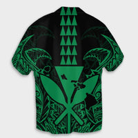 Hawaii Polynesian Kanaka Kakau Hawaiian Shirt - Alan Style Green - AH - Polynesian Pride