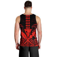Hawaii Polynesian Kanaka Kakau Tank Top - Alan Style Red - AH - Polynesian Pride