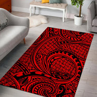 Hawaii Polynesian Maori Lauhala Red Area Rug - AH - Polynesian Pride
