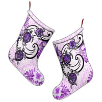 Hawaii Polynesian Plumeria Hibiscus Turtle Christmas Stocking - AH - Jack Style - Pink - Polynesian Pride