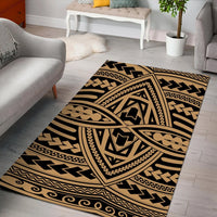 Hawaii Polynesian Seamless Gold Area Rug - AH - Polynesian Pride