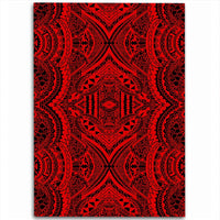 Hawaii Polynesian Symmetry Red Area Rug - AH Luxurious - Polynesian Pride