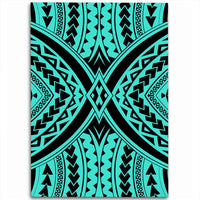 Hawaii Polynesian Tradition Turquoise Area Rug - AH Luxurious - Polynesian Pride