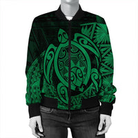 Hawaii Polynesian Turtle Bomber Jacket - Green - AH - Polynesian Pride