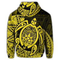 Hawaiian Polynesian Turtle Hoodie Yellow - Polynesian Pride