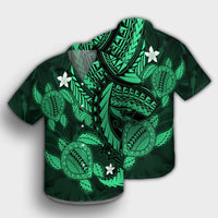Hawaii Polynesian Turtle Hibiscus Hawaiian Shirt - Green - AH - Polynesian Pride
