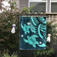 Hawaii Polynesian Turtle Hibiscus Flag - Turquoise - AH - Polynesian Pride