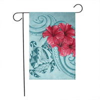 Hawaii Polynesian Turtle Hibiscus Blue Flag - Bless Style - AH - Polynesian Pride
