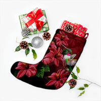 Hawaii Red Hibiscus Humming Bird Christmas Stocking - AH - Polynesian Pride