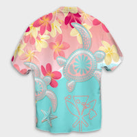 Hawaii Sea Turtle Plumeria Hawaiian Shirt - AH - Polynesian Pride