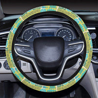 Hawaii Seamless Exotic Tiki Pattern Hawaii Universal Steering Wheel Cover with Elastic Edge - Polynesian Pride