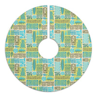 Hawaii Seamless Exotic Tiki Pattern Tree Skirt - Polynesian Pride