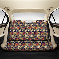 Hawaii Seamless Tropical Flower Plant And Leaf Pattern Background Back Seat Cover One Size Black Back Car Seat Covers - Polynesian Pride