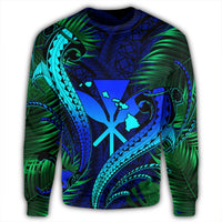 Hawaii Shark Polynesian Tropical Sweatshirt - Blue - AH - Polynesian Pride