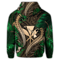 Hawaii Shark Polynesian Tropical Zip Hoodie Gold - Polynesian Pride