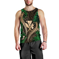Hawaii Shark Polynesian Tropical Tank Top - Gold - AH Black - Polynesian Pride