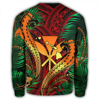 Hawaii Shark Polynesian Tropical Sweatshirt - Red - AH - Polynesian Pride