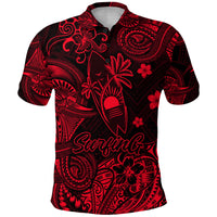 Hawaii Surfing Polynesian Polo Shirt Unique Style Red LT8 - Polynesian Pride