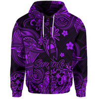 Hawaii Surfing Polynesian Zip Hoodie Unique Style Purple LT8 - Polynesian Pride