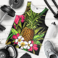 Hawaii Tropical Flowers Pineapple Tank Top - AH - Polynesian Pride