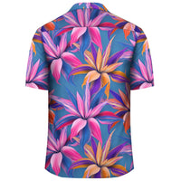 Hawaii Tropical Flowers Pink Hawaiian Shirt - Polynesian Pride