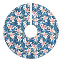 Hawaii Tropical Hibiscus Blue Tree Skirt - Polynesian Pride